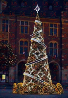 Outdoor-Baumbeleuchtung LED-Lichter Anpassbare Girlande mit Spitzenstern IP65-Zertifiziert für Weihnachts- und Feiertagsdekoration