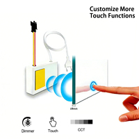 Interrupteur tactile à trois couleurs DC12V 1A 12W avec un seul bouton pour miroir de salle de bain, driver LED intégré