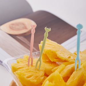 Fruit Fork Set 50 Pcs Disposable Plastic Pink Green Blue For Party Home Use Vegetables Salads Cakes - Product Image 3