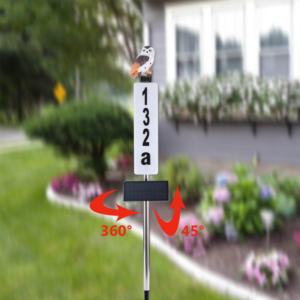 Lampes solaires pour numéros <span class=keywords><strong>de</strong></span> maison, piquet lumineux avec capteur, panneau solaire, plaque d'adresse pour maison, éclairage <span class=keywords><strong>de</strong></span> jardin, numéros <span class=keywords><strong>de</strong></span> maison lumineux, plaque en métal pour <span class=keywords><strong>la</strong></span> <span class=keywords><strong>nuit</strong></span> - Product Image 3