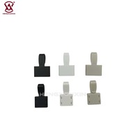 Attache-badge en plastique mini noir, blanc, gris, avec clip et crochet POM pour carte d'identité, vente en gros d'usine, durable, pour badge de travail, impression personnalisée