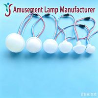 Lumière à pixels programmable de 45 mm, étanche, en forme de champignon, pour carnaval, grande roue, parc d'attractions, décoration de Noël et de fêtes