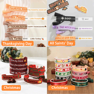 Bracelet en corde tressée réglable fait à la main Cadeaux <span class=keywords><strong>d</strong></span>'<span class=keywords><strong>amitié</strong></span> Saint-Valentin Broderie Tissage Pompon Bracelets de couple pour femmes - Product Image 5