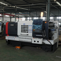 Torno CNC Horizontal de Cama Plana CK6150, de Servicio Mediano, con Sistema de Control GSK, Multifuncional, 6 Estaciones de Herramientas