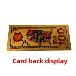 Cartes de basket-ball All-Star 2026 America Banknote plaquées or 24 carats pour cadeau et collection - Product Image 2