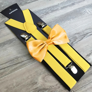 Men Suspenders With Bowtie Fashion Bow Tie Set Boys <b>Braces</b> Women Girls Adjustable Suspenders for Wedding Ties Accessories - Product Image 2