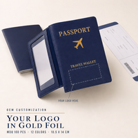 Housse de passeport en PU au toucher doux pour voyage, porte-passeport en cuir PU estampé à chaud, portefeuille de voyage tendance