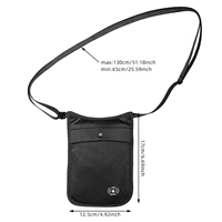 Sac bandoulière antivol RFID dissimulé pour femme, portefeuille de voyage, porte-passeport, pochette secrète pour argent à porter autour du cou