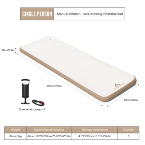 Matelas Gonflable <span class=keywords><strong>2</strong></span> <span class=keywords><strong>Places</strong></span> avec Pompe PVC Pliable Ultraléger pour <span class=keywords><strong>Camping</strong></span> - Product Image 5
