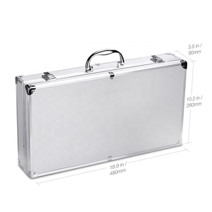 Set di strumenti per barbecue utensili per griglia Set di accessori per griglia per barbecue per copertura per barbecue vendita calda in <span class=keywords><strong>acciaio</strong></span> inossidabile per impieghi gravosi 18 pezzi 1.5mm - Product Image 6