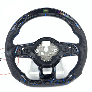 Volant de direction personnalisé en cuir semi-synthétique et fibre de carbone, accessoires de voiture pour VW Volkswagen <span class=keywords><strong>Golf</strong></span> R 5 <span class=keywords><strong>6</strong></span> 7 MK5 MK6 MK7 <span class=keywords><strong>Gti</strong></span> Passat CC - Product Image 6