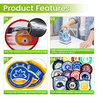 Parches de Hierro Programables con Chip NFC 213/215/216, Parches RFID, Etiquetas Bordadas Tejidas, Etiqueta NFC Termoadhesiva Lavable para Prendas