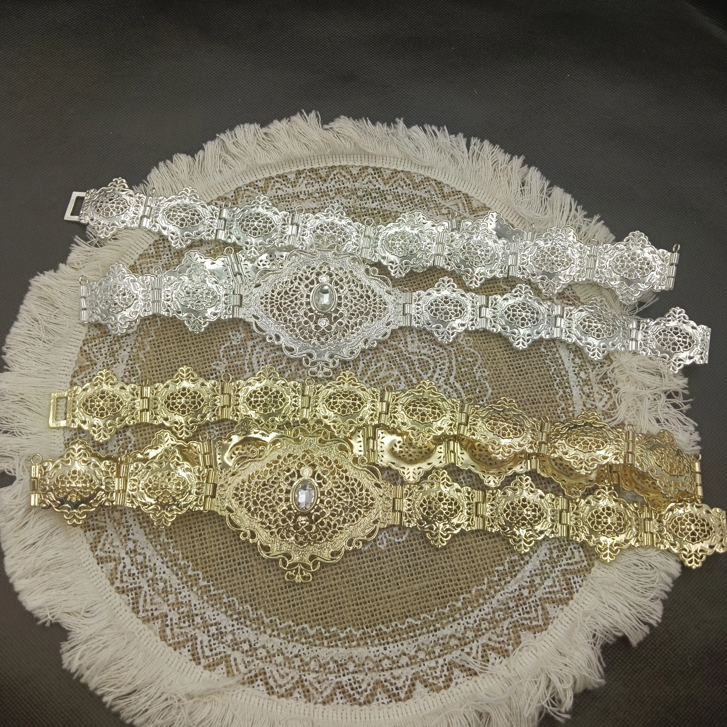 C cinturón marroquí, joyería de boda artesanal elegante para accesorios de ropa de mujer de lujo, cinturón de longitud ajustable