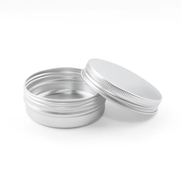 Pot en aluminium avec couvercle à vis 5mL 10mL 30mL 50mL 60mL 80mL 100mL 120mL 150mL 180mL, boîte ronde en étain argentée pour cosmétiques