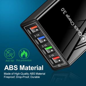 Chargeur mural USB multi-ports 4 ports USB 3.1A multicolores, adaptateur de voyage universel, chargeur rapide pour téléphone portable - Product Image 4