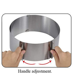 Anneau de gâteau <span class=keywords><strong>réglable</strong></span> de haute qualité, rond en acier inoxydable, outils de cuisson, anneau de Mousse rond - Product Image 6