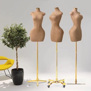 Grande <span class=keywords><strong>taille</strong></span> femme torse Mannequin fibre de verre velours tissu femme robe mannequins grande hanche soutien-gorge support pour Boutique affichage - Product Image 4