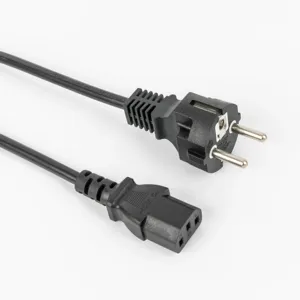 VDE avrupa standart Ac güç kablosu yeni stil fiş fransız 3 Pins bakır CEE IEC güç kablosu kökenli ce ccc iso üreticileri