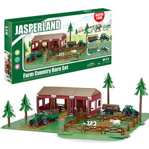 Ensemble de jeu amusant pour enfants, écurie de chevaux, jouets d'<span class=keywords><strong>animaux</strong></span> de <span class=keywords><strong>ferme</strong></span> en plastique, maison <span class=keywords><strong>avec</strong></span> <span class=keywords><strong>tracteur</strong></span> coulissant - Product Image 1