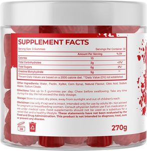 Pre-Workout <b>Creatine</b> Monohydrate L-Carnitine Natural Gummy Candy-Energy-Boosting Adult Supplement for Muscle Growth Immune - Product Image 6