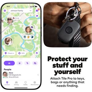 Localizador de llaves Life360 Tile Pro con seguimiento en tiempo real, control por aplicación para llaves, bolsos, Android e iOS - Product Image 3