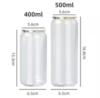 Bouteilles en plastique PET de haute qualité, transparentes, pour boissons gazeuses, avec possibilité de personnalisation, avec des canettes en aluminium.