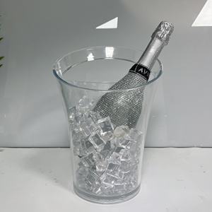 Seau à glace LED RGB multicolore à piles pour fêtes, bars et discothèques, refroidisseur de champagne et de bière en plastique - Product Image 6