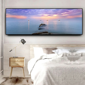 Tramonti spiaggia naturale ponte di alba costa paesaggio edificio tela <span class=keywords><strong>poster</strong></span> <span class=keywords><strong>e</strong></span> stampa arte della parete immagine per soggiorno - Product Image 6