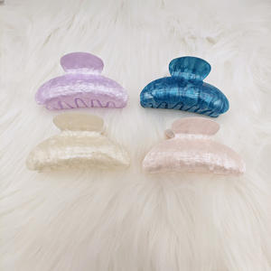 Molletta da donna in stile dolce mezza-Updo e coda di cavallo per capelli Fascinator all'ingrosso in acrilico con motivo in marmo per feste - Product Image 5