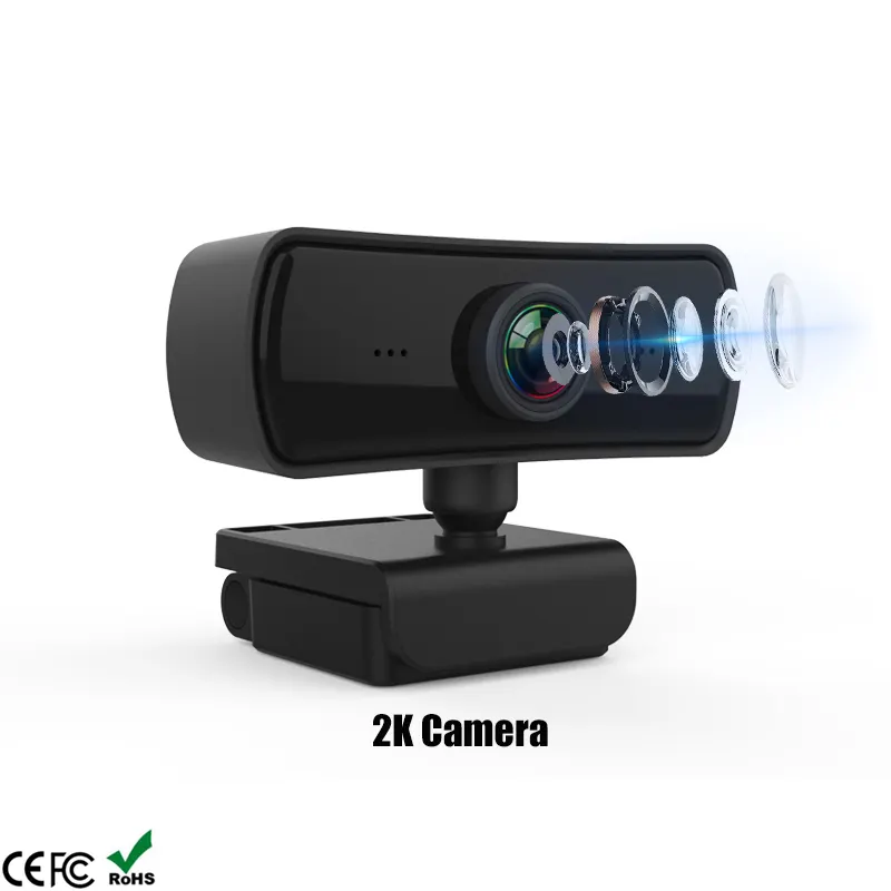 2K Webcam 4 Miljoen Hd Pixels Camara Webcam Ingebouwde Microfoon Voor Video Conference/Live/Online onderwijs Pc Webcam