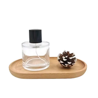 Flacon de parfum en verre de 50 ml, style 2025, personnalisable en gros, avec pulvérisateur à pompe en bois, estampage à chaud, flacon de parfum vide, diffuseur de parfum