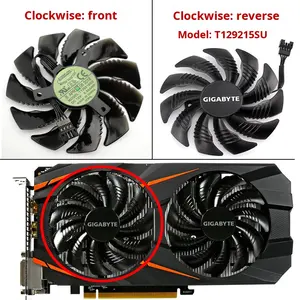 Nuevos y originales ventiladores de refrigeración para tarjetas gráficas GTX 1060 y GTX 1070 T129215SU/PLD09210S12HH RX <span class=keywords><strong>570</strong></span> y RX 580 ventiladores de refrigeración - Product Image 6