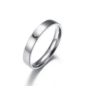 Classique <span class=keywords><strong>argent</strong></span> acier inoxydable Simple lune soleil anneau Pari fille garçon mode étudiant Couple anneau - Product Image 6