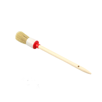Brosse de nettoyage industrielle pour peinture automobile, manche en bois, poils personnalisables OEM, pour lavage de voitures, esthétique automobile, outils de detailing marin