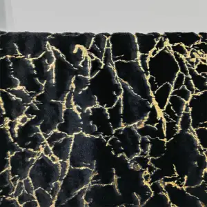 Роскошная ткань с дизайном бронзовая короткая ворсовая ткань из искусственного меха кролика для ковров