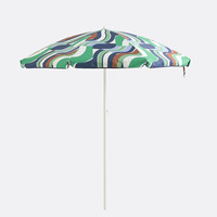 Parasol de plage et de patio portable avec chaise, personnalisable avec logo, à baleines en fibre de verre, inclinaison réglable, pare-soleil et coupe-vent, idéal pour pique-nique, vente en gros