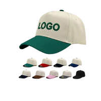Gorras de Béisbol Unisex Personalizadas con Bordado 3D, Estructuradas, de 5 y 6 Paneles, de Dos Tonos, con Logotipo Bordado, de Algodón, para Hombre