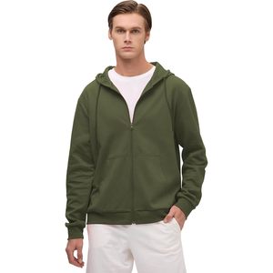 FOXA Sweat-shirt léger à capuche zippé pour homme, à manches longues, coupe ajustée, veste basique avec poches, respirant - Product Image 4