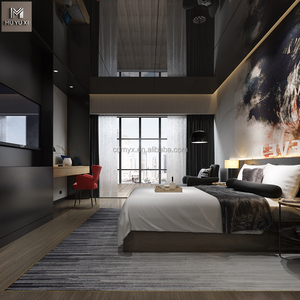Tùy Chỉnh Hiện Đại Chất Lượng Cao Khách Sạn Nội Thất Phòng Ngủ Bộ Sang Trọng Gỗ Giường Nệm & Đồ Nội Thất Phòng Khách Sạn Bền Phòng Bộ Sưu Tập - Product Image 1