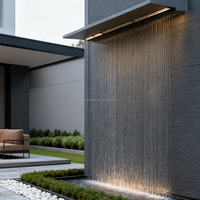 Fontaine murale extérieure moderne et personnalisée DEWY pour jardin, avec sculpture artisanale, résistante au feu et facile à installer