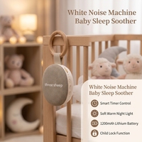 Machine à bruit blanc personnalisée en usine, 10 sons naturels apaisants sans bouclage, rechargeable, avec verrouillage enfant et minuterie intelligente, pour apaiser bébé, modèle chaud