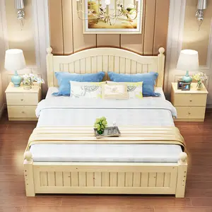 2018 antika yatak odası mobilya ahşap yatak