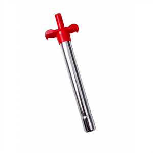 Encendedor de gas de acero inoxidable de largo alcance con mango rojo, encendedor manual de chispa para cocina, barbacoa y parrilla - Product Image 1