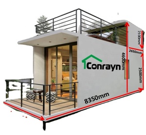 Grande Casa Prefabbricata Isolata Modello Privato Casa Verde Container Abitativo per Vacanze e Ritiri - Product Image 1