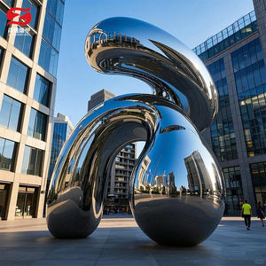 Esterno fatto a mano alta lucido in acciaio inox Design personalizzato stile moderno arte e scultura da collezione da artista - Product Image 4