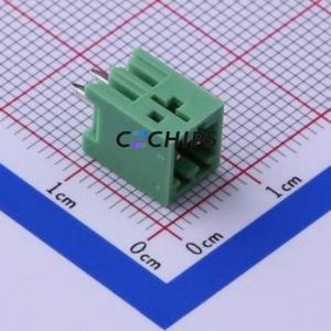 KF2EDGV-2.5-2P Plug-in Terminal Block Through hole,P=2.5mm Connector Board-to-Board / Socket - Closed 1x2P 2.5mm Green - Product Image 1