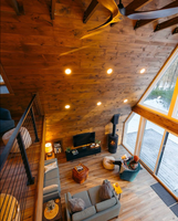 Maison modulaire triangulaire Kit à faible coût Maison d'hôtel en bois avec conception à cadre en A pour conteneur rural Living & Bedrooms