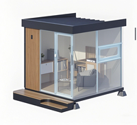Mini-bureau préfabriqué portable à faible coût pour jardin et cour arrière, prix de vente du petit bureau conteneurisé préfabriqué
