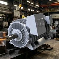 Moteur synchrone triphasé 3000W en fonte à faible coût d'entretien, contrôle vectoriel à fréquence variable, protection IP55, à pieds