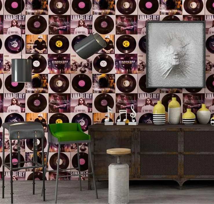 Modern music design wallpaper 3d wall murals for young people wallpaperswall coating wall paper rolls